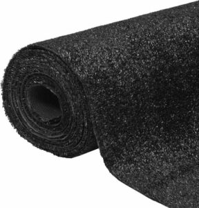 zwart kunstgras vidaXL 1.5x10 m - 7-9 mm