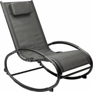MaxxGarden Ligbed - Schommelstoel voor tuin en zwembad - aluminium - 115x63x92 cm - Antraciet