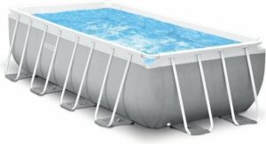 Intex Prism Frame zwembad 400 x 200 x 100 cm - met filterpomp en zwembadtrap