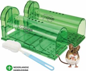 ForGoods® Diervriendelijke Muizenval - 2 stuks - Muizenverjager - Voor Binnen en Buiten - Inclusief E-Book - Verbeterd Model 2021