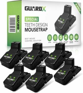 GuardX® 6x Kunststof Muizenval - Teeth Design - Ongediertebestrijding - Rattenval voor binnen en buiten - Muizenklemmen set