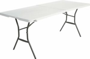 Lifetime Tyrell Opvouwbare tafel - Wit - 183x76x73.5 cm - tuintafels kunststof
