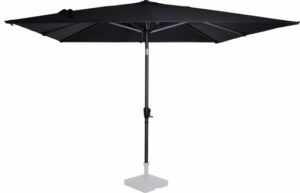 VONROC Parasol Rosolina 280x280cm – Kantelbaar – UV werend – Antraciet-Zwart- Excl. voet – Incl. beschermhoes - kleine parasol