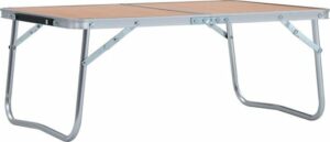vidaXL Campingtafel inklapbaar 60x40 cm aluminium bruin - picknicktafel goedkoop