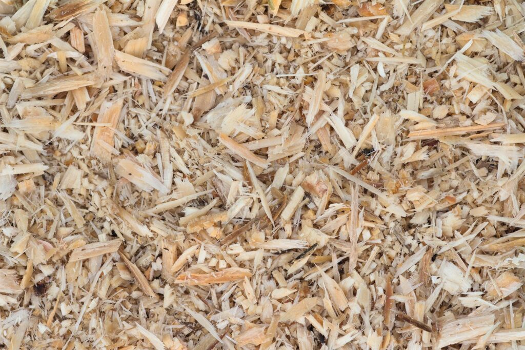 Onbehandelde resten van naaldhout