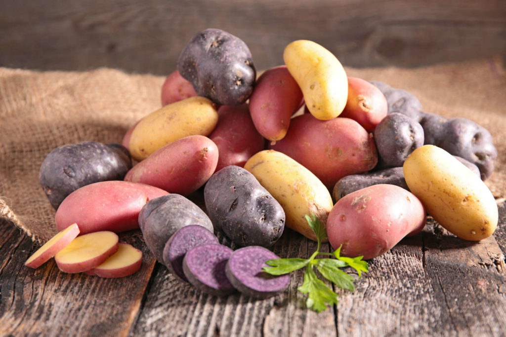kleurrijke aardappelen