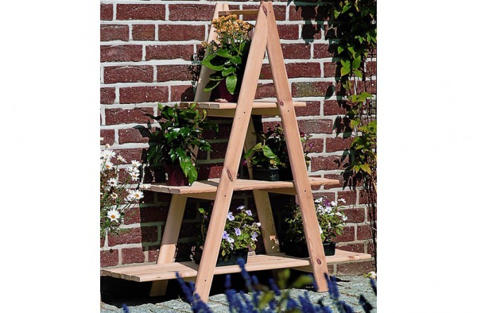 Decoratieve A-vormige ladder voor planten