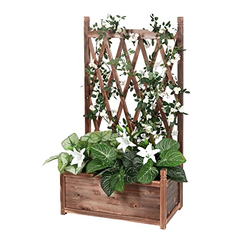 unho trellis trellis met bloembak houten plantenbak, bloembak trellis box