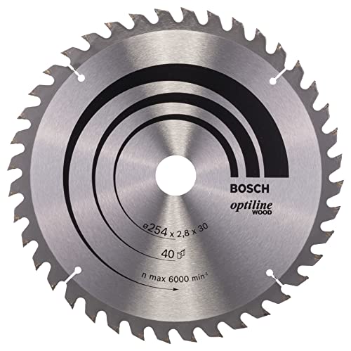 Bosch Professional cirkelzaagblad Optiline Wood (voor hout, 254 x 30 x 2,8 mm, 40 tanden, accessoires cirkelzaag)