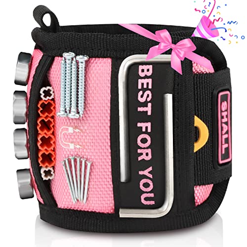 ZAL roze magnetische armband, Valentijnsdag geschenken voor vrouwen, gereedschap geschenken voor het vasthouden van schroeven, nagels, boren, houten pinnen - Coole gadgets voor mama, vrouw, vriendin, vader, papa