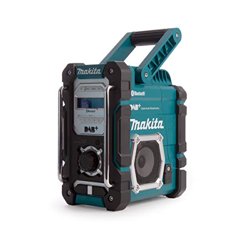 Makita DMR112 draadloze bouwplaatsradio 7,2 V - 18 V met DAB+ en Bluetooth (zonder batterij, zonder oplader), turkoois