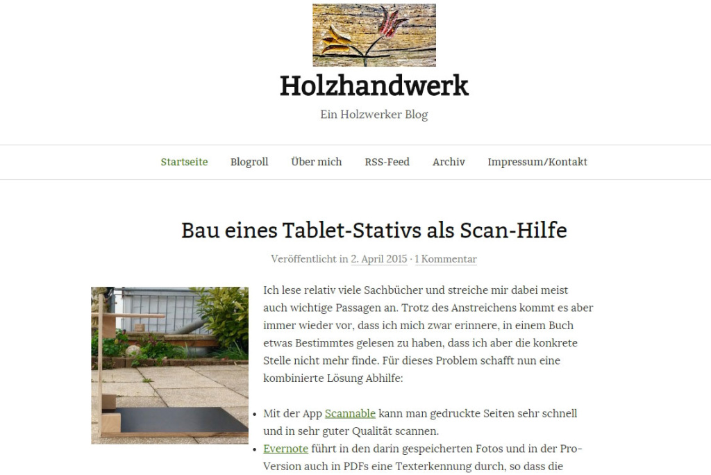 Interview - Andreas Kalt van de blog Holzhandwerk