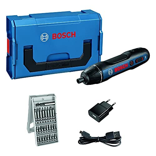 Bosch Professional accuschroevendraaier Bosch GO (incl. 25 stuks. Bit-Set, oplaadkabel, L-BOXX Mini)