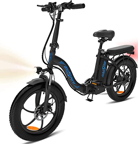 Elektrische fiets E Bike Vrouwen Mannen, 20 x 3.0 '' E-Bike Vouwfiets Full Terrain | 250W motor | 48V 10,4AH Lithium batterij 50KM | Low Step Across E-Bikes met fat tires | Shimano 7 versnellingen | CE-markering