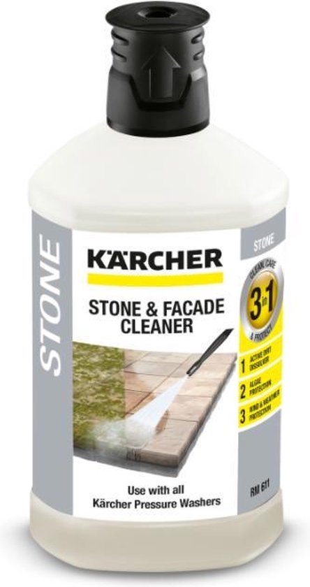 Karcher steen- en gevelreiniger reiniger - 1 liter - gevel steenreiniger reinigingsmiddel hogedrukreinigers Plug & Clean
