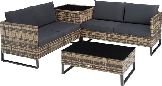 tectake - wicker loungeset - Ostuni natuur - 404302