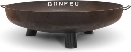 BonFeu BonBowl Plus CortenStaal Ø80 cm - L 80 x B 80 x H 23,5 cm - Cortenstaal - Bruin