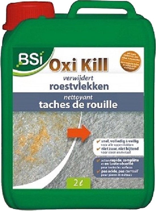 BSI - Oxi kill Roestverwijderaar - Anti-roest middel voor vlekken op metaal, tegels, terrassen en paden - 2 l