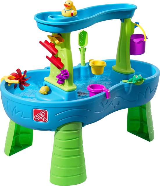 Step2 Rain Showers Splash Pond Watertafel - Met 13-delig accessoireset - Waterspeelgoed voor kind - Activiteitentafel met water voor de tuin / buiten