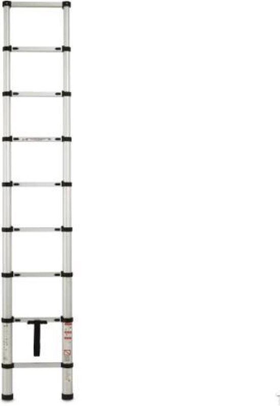 WOLFGANG Telescopische ladder van lichte gewicht aluminium | Uitklapbare ladder 131 gecertificeerd | Uitschuifbare ladder van 2 | 64 meter