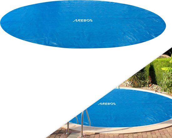 AREBOS Afdekzeil Zwembad - Zwembadzeil- Solar Afdekzeil Zwembad - Ø 305 cm - Rond - Zwembadverwarming