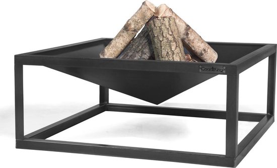 CookKing - Vuurschaal Square 70×70 cm - Vuurschaal BBQ - Staal - Zwart