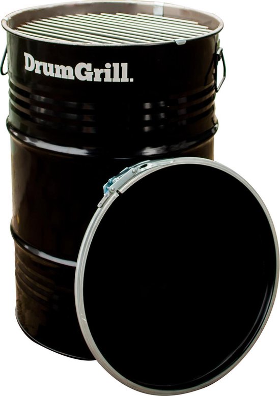 Drumgrill Small industriële houtskool barbecue|BBQ| Vuurkorf en Statafel in één|60 Liter metalen olievat - vaderdag cadeau