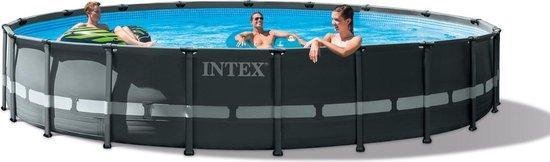 Intex Opzetzwembad - Ultra XTR Frame - 610 x 122 cm - Antraciet - Met accessoires
