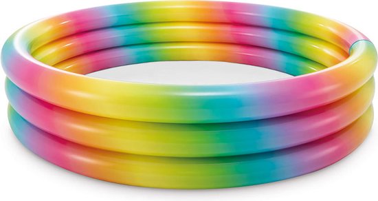 Intex zwembad Rainbow Ombre 3-ring 168x38cm