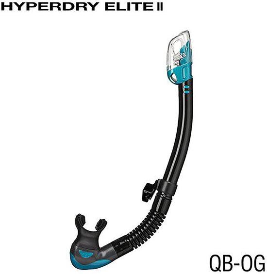 TUSA Hyperdry Elite II snorkel SP0101 QB - zwart/ocean green