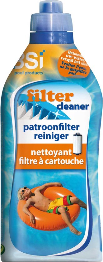 BSI - Filter Cleaner -Filterreiniger - Zwembad - Spa - Verwijdert vet, kalkafzettingen, haren en ander vuil uit de filter - 1 l
