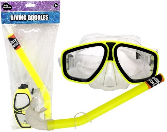 Duikbril + Snorkel Geel