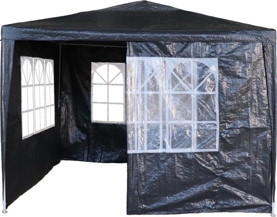 Garden Royal partytent 3x3m grijs met 4 zijwanden