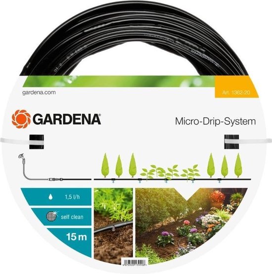 GARDENA Micro-Drip-Systeem Druppelsysteem - Bovengronds - 4.6 mm 3/16" - 15m