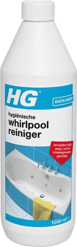 HG hygiënische whirlpool reiniger - 1L - verwijdert kalk, vet, zeep en olie - veilig in gebruik voor whirlpool en jacuzzi's