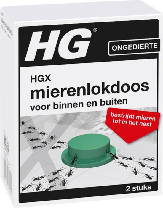 HGX mierenlokdoos - NL-0018675-0000 - 2 stuks - effectief tegen mieren - voor binnen en buiten geschikt