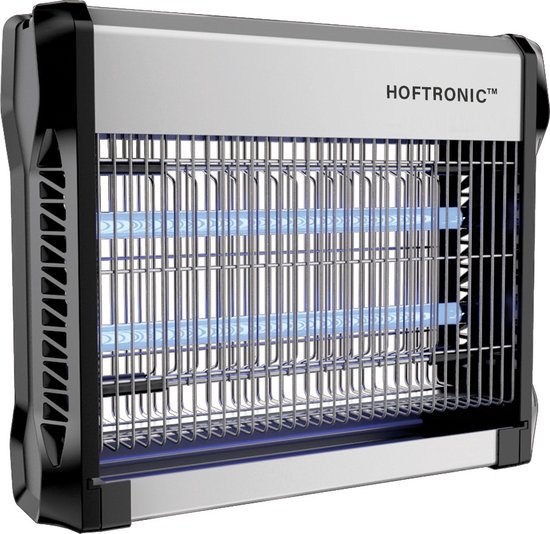 HOFTRONIC Volt - Elektrische Vliegenlamp 4200 Volt - Muggenlamp 16 Watt - Voor 50 m² - Insectenlamp met UV-licht - High Voltage - Met eurostekker en ophangbeugel