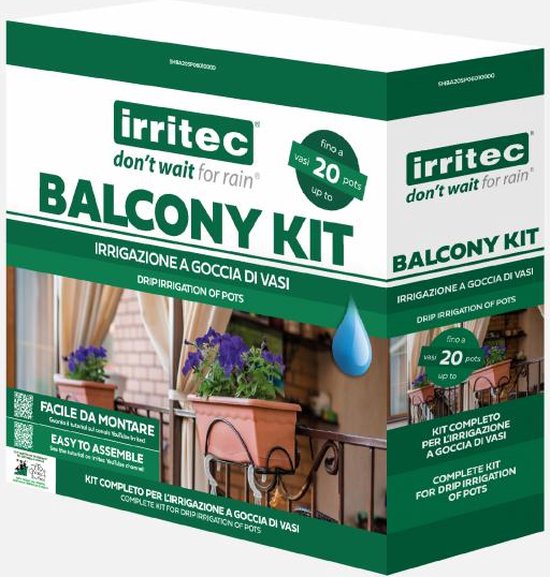 Irritec irigatie set compleet - balkon - micro irrigatie - 20 druppelaars