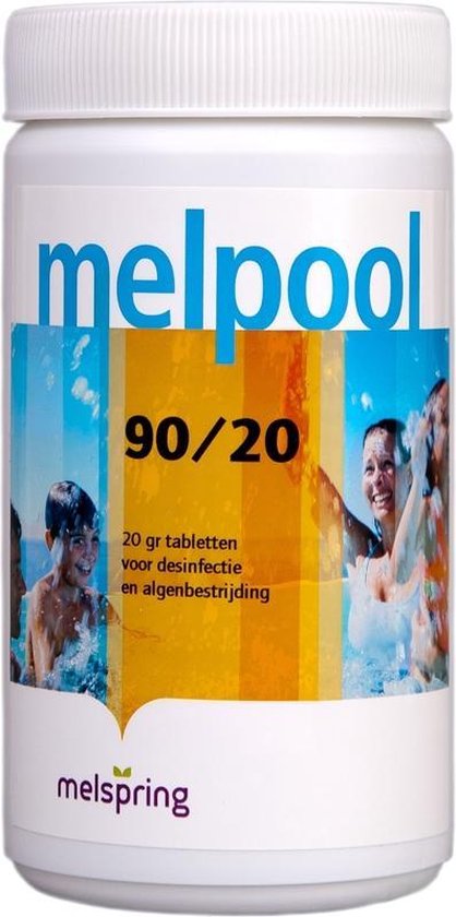 Melpool 90/20 - chloortabletten 90/20 1KG - Spa chloor - Jacuzzi chloor 90/20 tabletten - chloortabletten voor spa - melpool chloortabletten 90 20