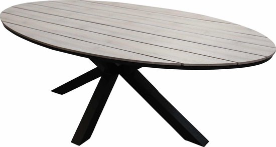 Ovale tuintafel Cyprus 180cm | Wood | Polywood & Aluminium