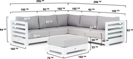 Santika Phantom hoek loungeset 6-delig