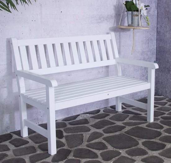 SenS-Line Bordeaux tuinbank - Grenenhout - Wit