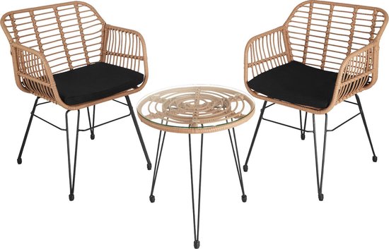 tectake - Wicker zitgroep Molfetta natuur - 403558