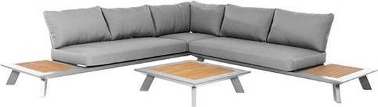 Trestino - Parga - Loungeset - Wit - 5 personen - Aluminium