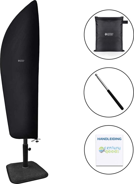 Weersbestendige Parasolhoes voor Zweefparasol & Staande parasol - Parasolhoes met Rits en Stok - 4 x4 M