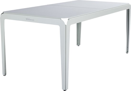 Weltevree | Bended Table | Aluminium Tuintafel 90 x 180 cm | Tuinmeubel, Buitentafel, Eettafel Buiten | Tuin Tafel 6 Personen | Agaatgrijs