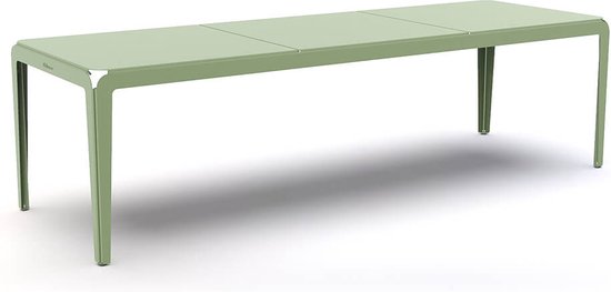 Weltevree | Bended Table | Aluminium Tuintafel 90 x 270 cm | Tuinmeubel, Buitentafel, Eettafel Buiten | Tuin Tafel 12 Personen | Lichtgroen