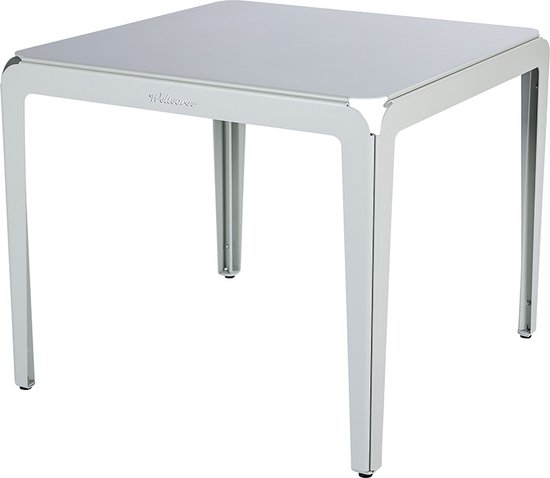 Weltevree | Bended Table | Aluminium Tuintafel 90 x 90 cm | Tuinmeubel, Buitentafel Vierkant, Eettafel Buiten | Tuin Tafel 4 Personen | Agaatgrijs