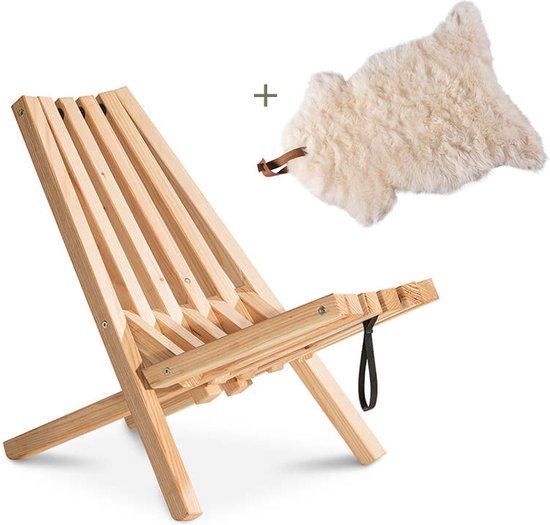 Weltevree | Fieldchair | Loungestoel incl. Schapenvacht Wit | Naturel