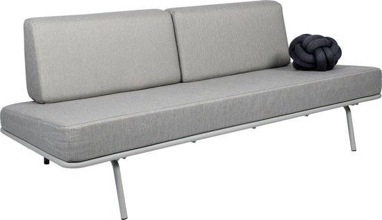 Weltevree | Sofabed | Ligbed Tuin, Zonnebed, Loungebed Buiten Loungebank | Tuinmeubel | Waterdicht | Max. 250 Kg | Lichtgrijze Kussens & Grijs Frame